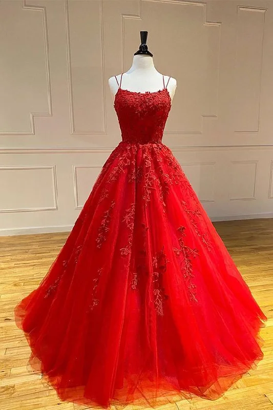 red long prom dresses, lace prom dresses, chic prom gowns  cg8262 Celebrate With Big Savings