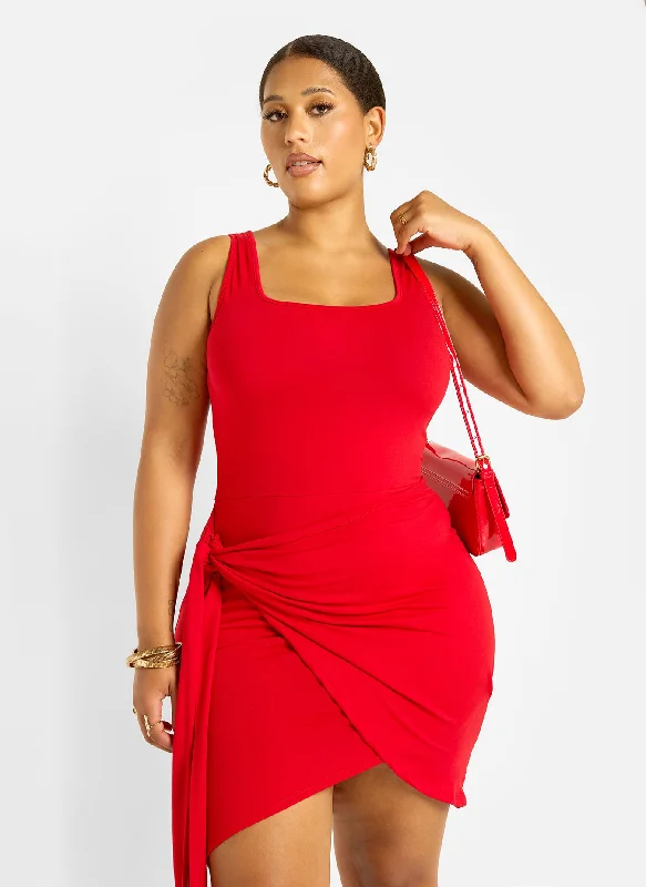 Kendra Draped Bodycon Mini Dress Huge Savings On Parisian Styles