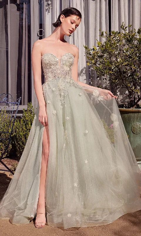 Sage Green Prom Ball Gown: Andrea & Leo A1418 Coastal Beach - Inspired Style