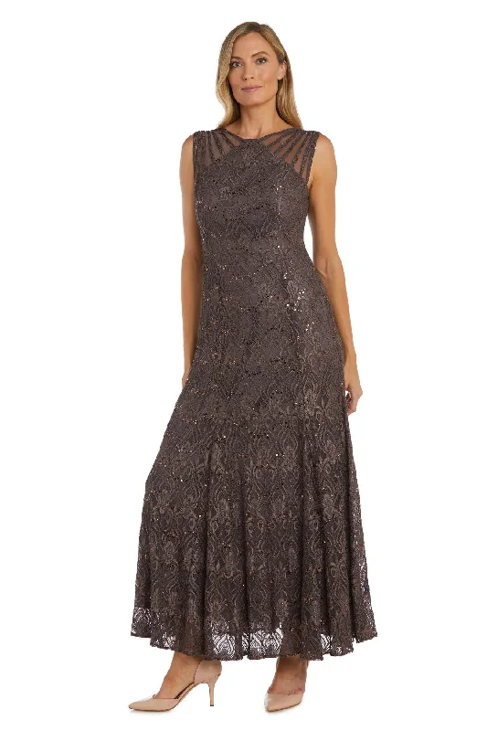 R&M Richards 3198P Long Formal Petite Lace Dress Budget-Friendly Fashion