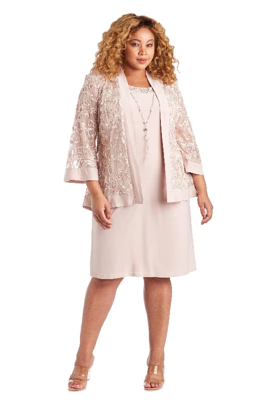 R&M Richards 7077W Short Plus Size Jacket Dress Sale Final Clearance