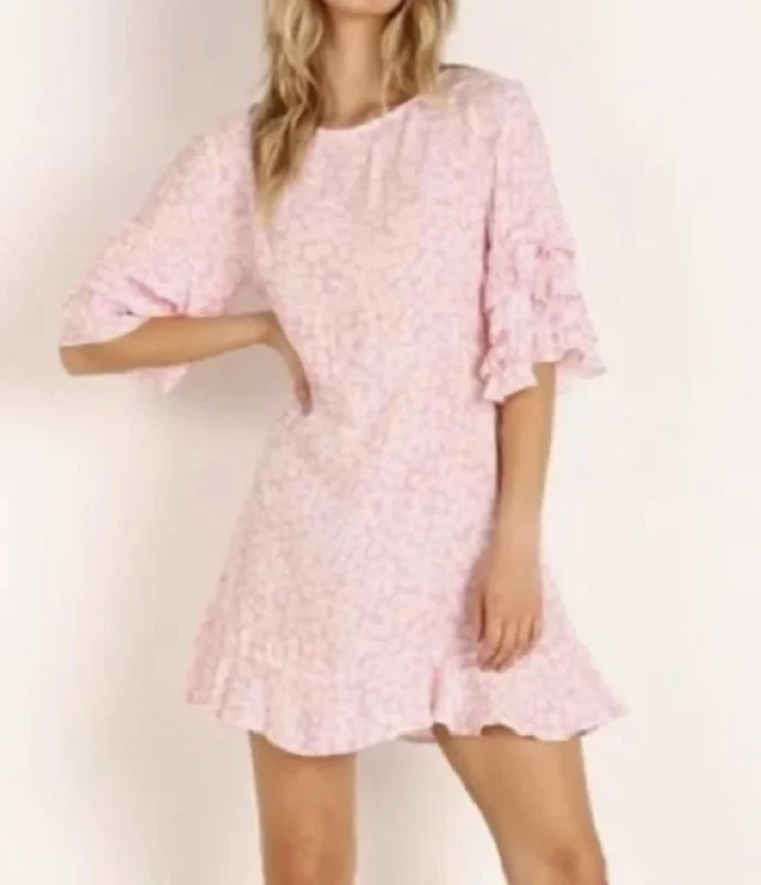 Serafina Mini Dress In Pink Floral Mother'S Day Special