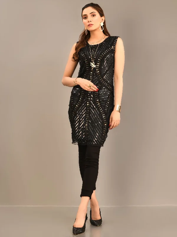 Sequined Bodycon Net Dress Limited Styles