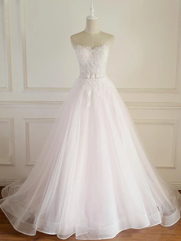 Long A-line Lace Tulle Wedding Dresses, Bridal Gown Great Deals On Ethnic Cultural Wear