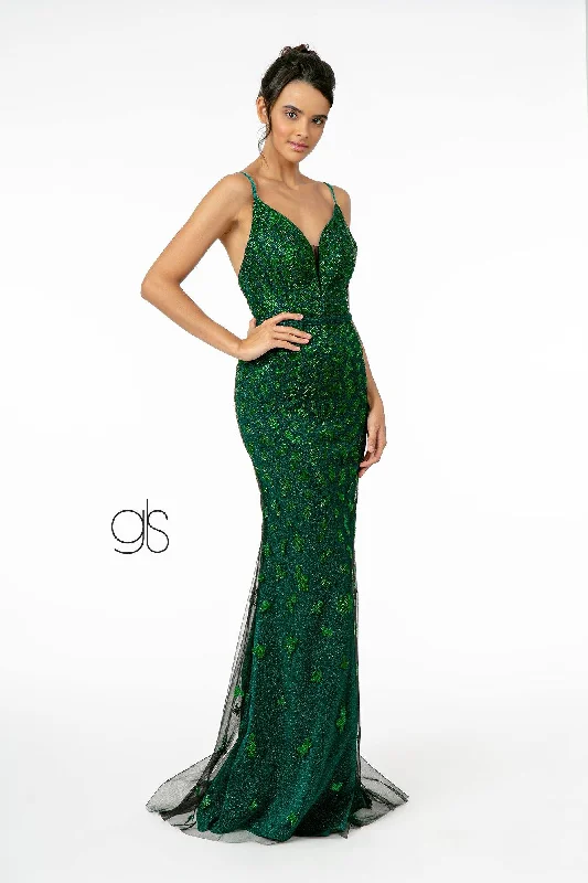 Glitter Mesh Mermaid Long Prom Dress Celebrate With Big Savings