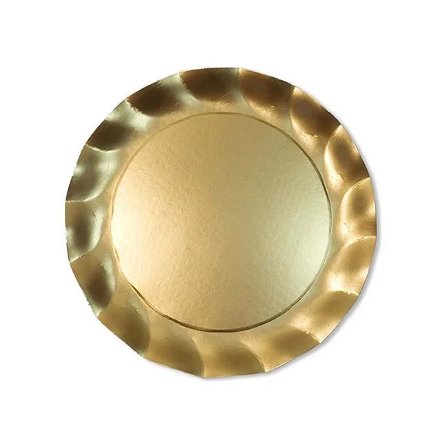 Wavy Dinner Plate Satin Gold Limited Quantities