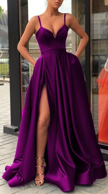 Purple prom dresses,purple evening gowns,long prom dresses    cg19282 Parisian Effortless Chic Style