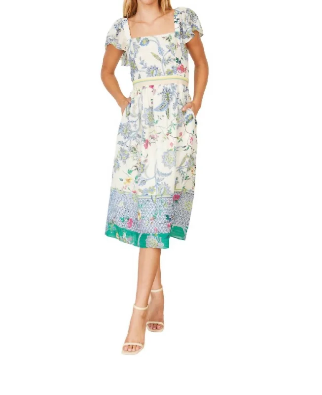 Camila Dress In Balinese Floral Casual Weekend Relaxed Style