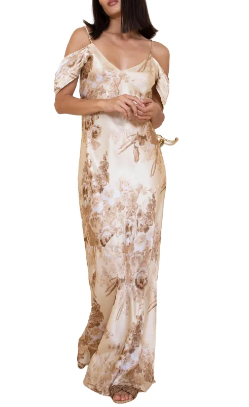 Capri Noa Long Dress In Raffia Floral Save On Inspired Styles