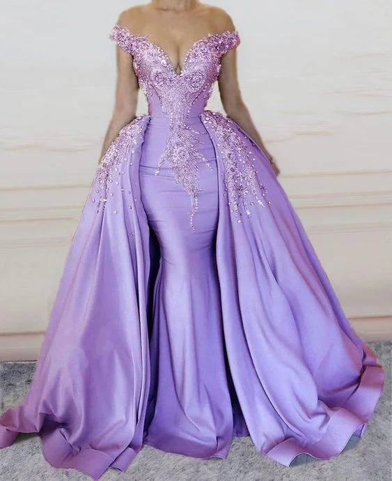 mermaid prom dresses long v neck evening gown beaded       cg24299 Tropical Island - Inspired Attire