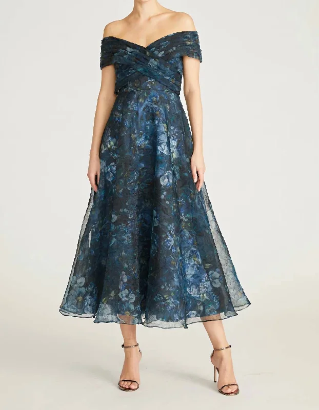 Auden Off Shoulder Midi Dress In Alfresco Floral Wardrobe Update