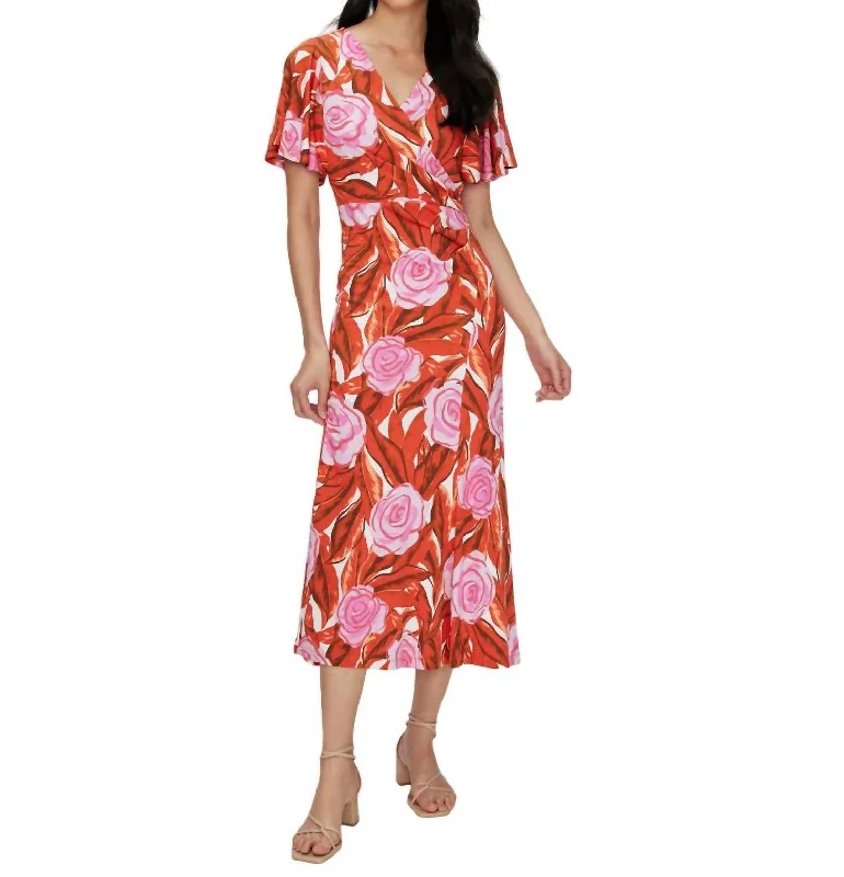 Zetna Dress In Palm Floral Great Deals On Ethnic Cultural Wear