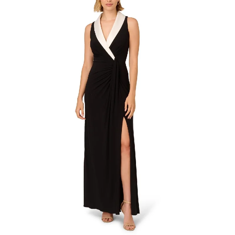 Womens Shawl Collar Maxi Dress Anniversary Sale