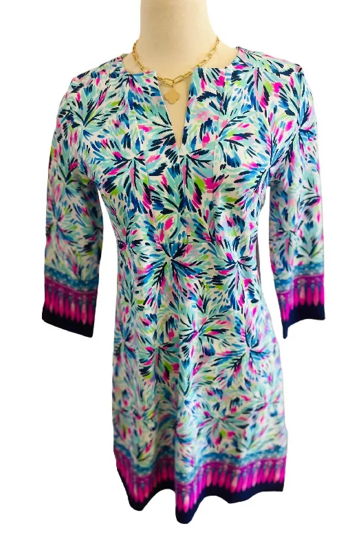 Women's Julie Abstract Floral Split Neck Shift Dress In Multi Buy More, Save More