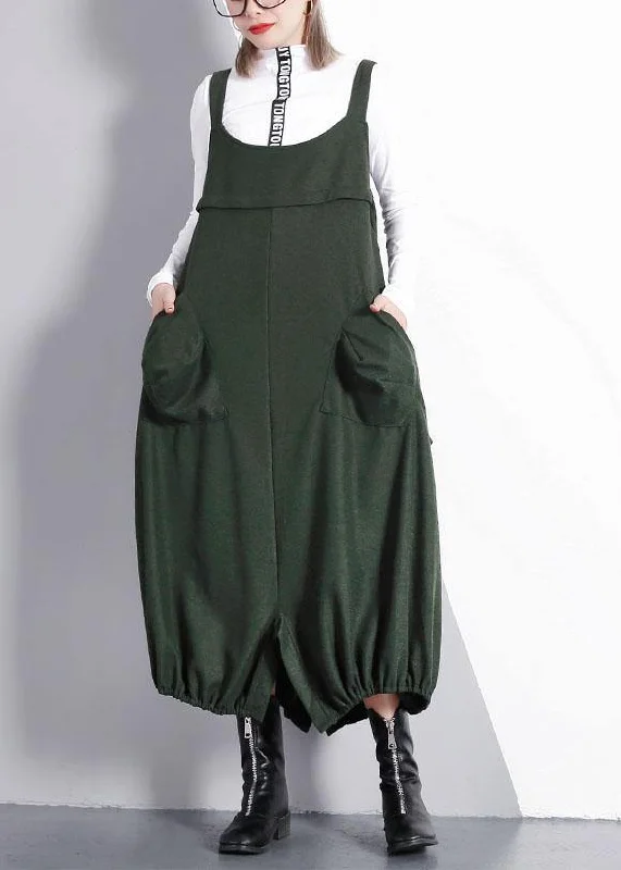 French green cotton tunics for women sleeveless Maxi fall Dresses Vintage Retro Party Wear