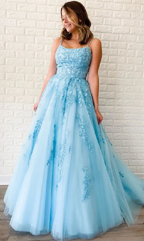 princess ball gown prom dresses, formal lace prom dresses, light sky blue prom dresses  cg6901 Budget-Friendly Fashion