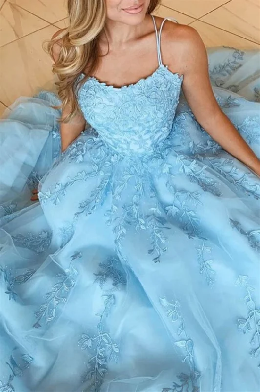 princess ball gown prom dresses, light blue graduation gowns, lace prom dress  cg9707 Discounts On Casual Weekend Styles