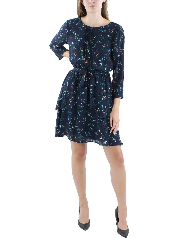 Womens Floral Print Mini Mini Dress Save On Classic Elegant Styles