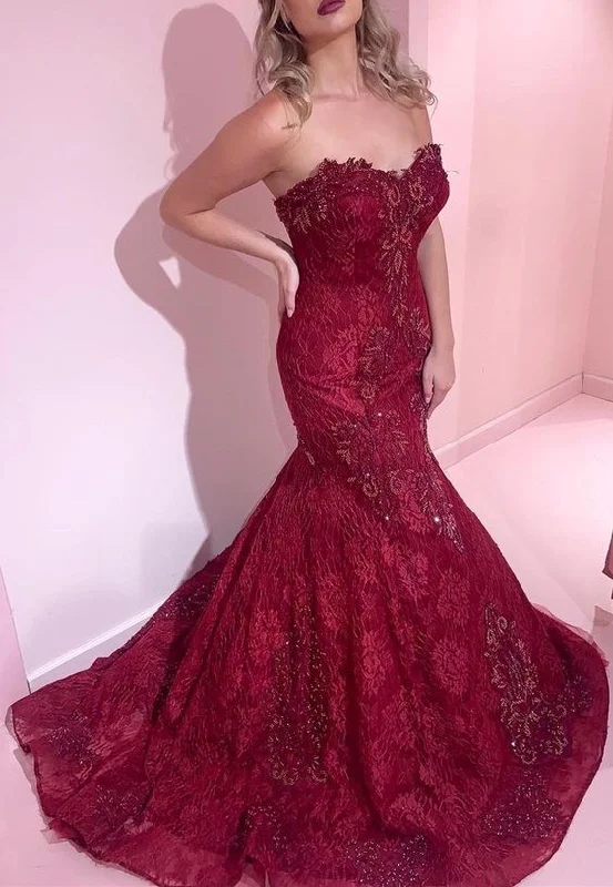 lace Prom Dresses Evening Gowns 2021     cg20763 Score Big On Glamorous Red - Carpet Styles