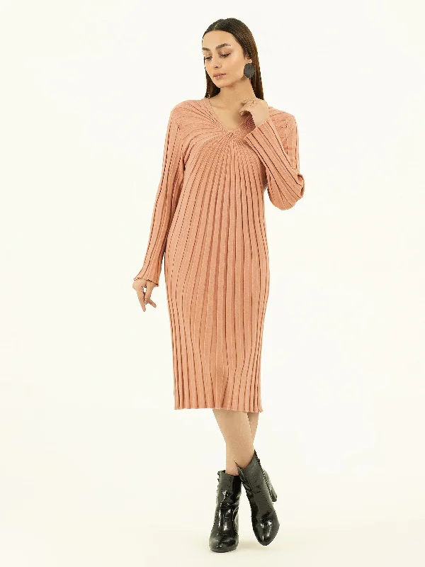 Woolen Bodycon Dress Winter Warm - Up Sale