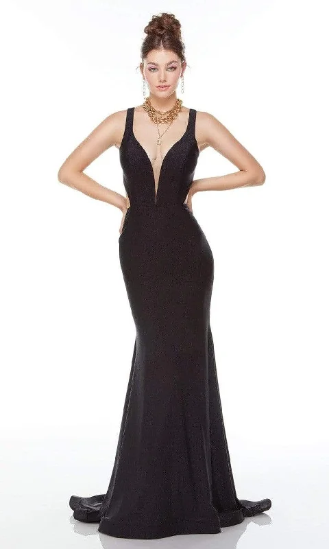 Alyce Paris - 61163 Plunging Open Back Bodycon Dress Alluring Design