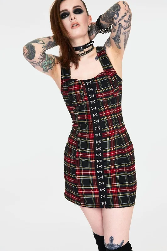 Disgraced Tartan Bodycon Dress Elevated Style