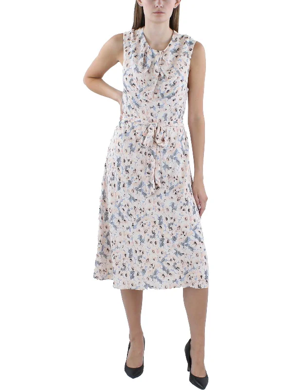 Womens Daytime Floral Print Midi Dress Limited Quantities