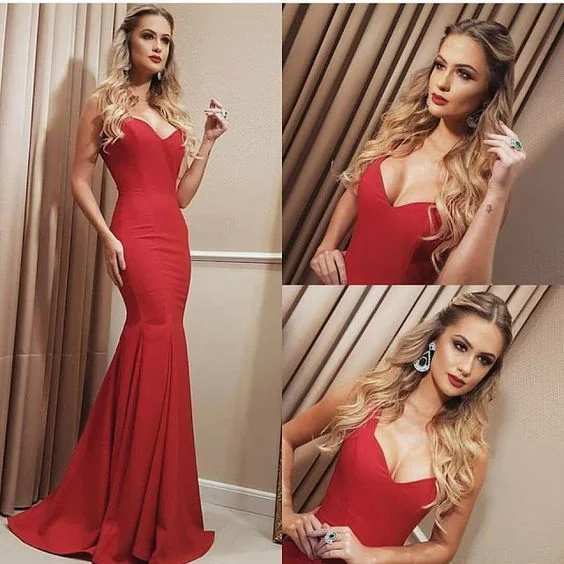 Sexy Prom Dresses,Red Prom Dress,Backless Evening Gown,Long Formal Dress   cg13740 Father'S Day Deals