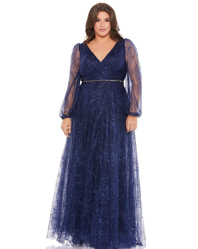 Mac Duggal Fabulous Long Plus Size Dress Sale Last Chance Sale