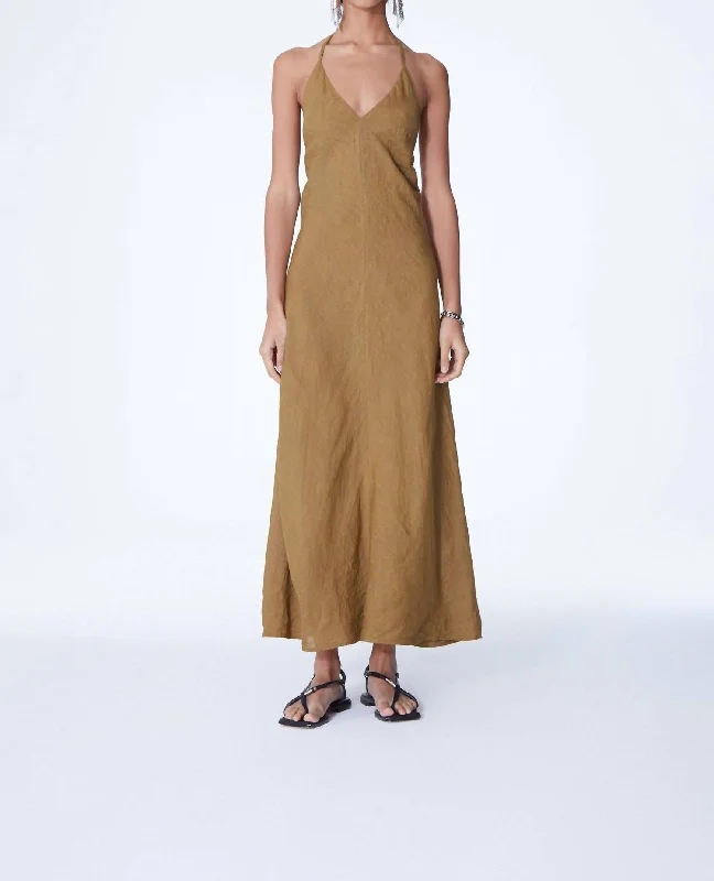 Lapataia Dalva Midi Dress In Curry Style Upgrade