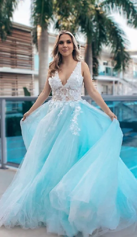 pretty long prom dresses, light blue prom gowns, fashion lace prom dresses for teens  cg6271 Style Upgrade