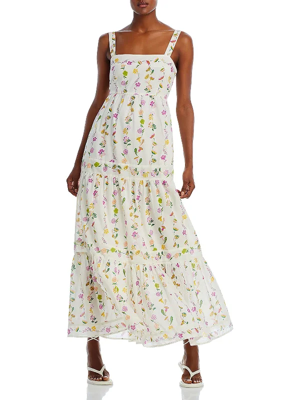 Daniela Womens Floral Print Cotton Sundress Limited - Stock