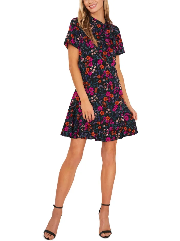 Womens Floral Print Chiffon Wear To Work Dress Playful Elegance