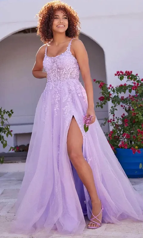 Vintage-Inspired Garments Ellie Wilde EW35118 - Scoop Neck A-Line Gown