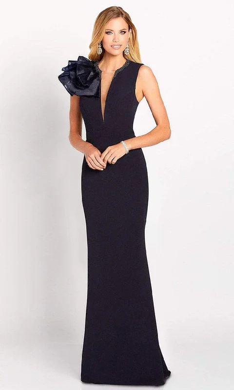 Stylish And Comfortable Clothing For Women Cameron Blake 119645 - Deep V-Neck Formal Gown