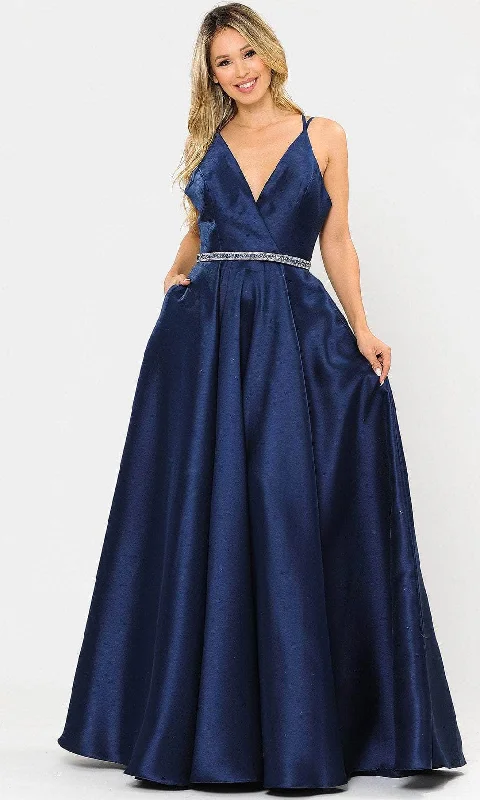 Women's Work Apparel Poly USA 8690 - V-Neck Mikado Gown