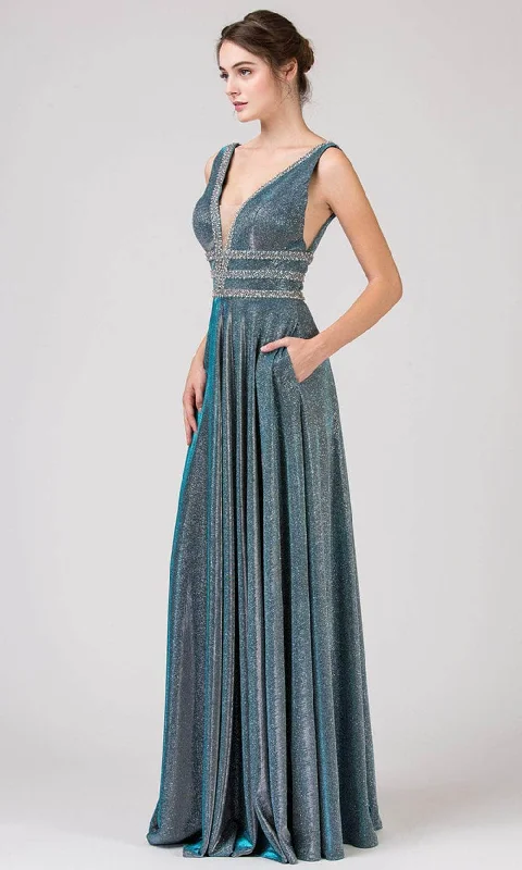 Women's Clothes And Garments Eureka Fashion 8606 - Beaded Trim A-Line Prom Gown