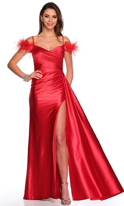 Clothing Sales Dave & Johnny 11217 - Cold Shoulder Ruched Prom Gown
