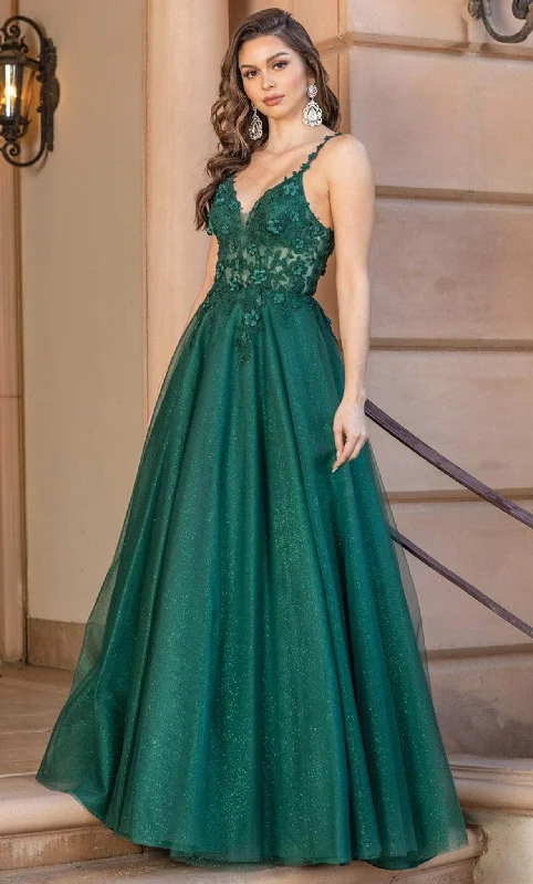 Women's Plus-Size Clothes Dancing Queen 4328 Sleeveless A-Line Prom Gown
