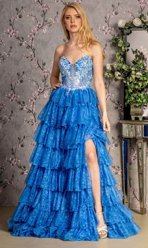 Luxury Women's Clothing GLS by Gloria GL3461 - Strapless Ruffle A-line Gown