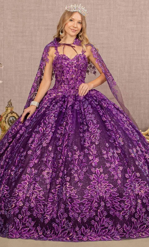 Modern Women's Attire Elizabeth K GL3170 - Caped Ballgown