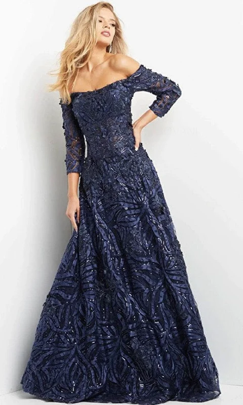 Plus Size Women Wear Jovani - Off Shoulder Gown 06792SC