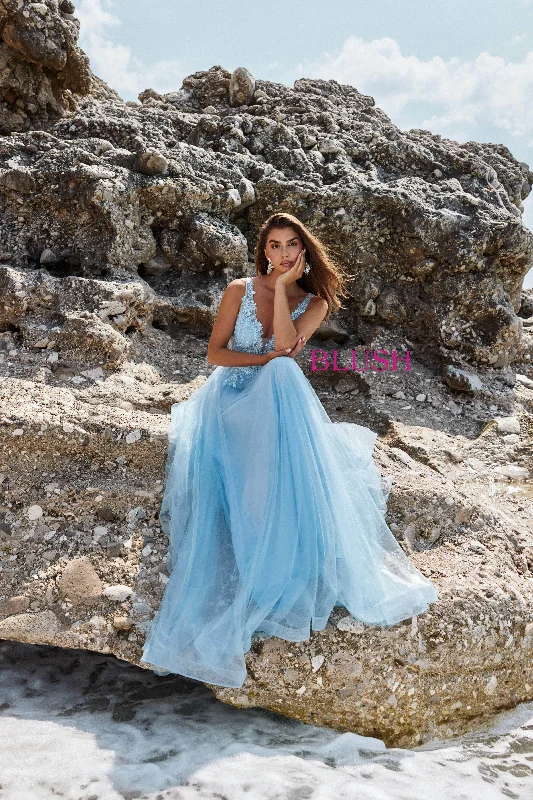 Easygoing Women's Style Blush by Alexia Designs 12122 - Sleeveless V-Neck Ballgown