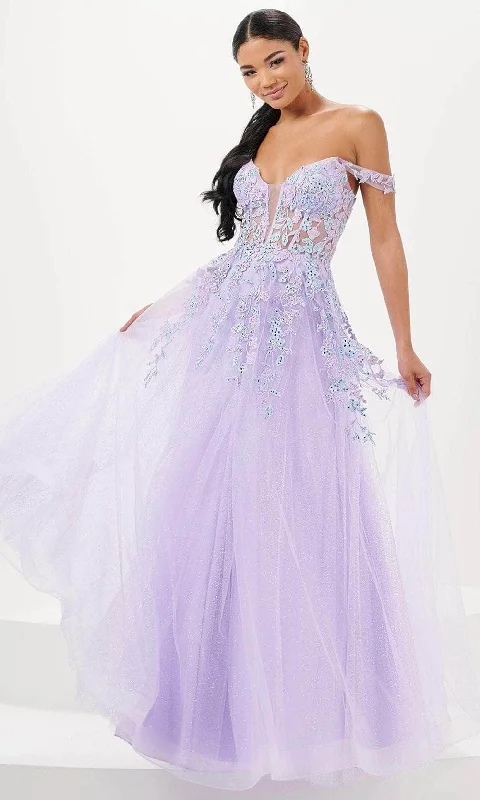 Affordable Luxury Women's Apparel Tiffany Designs 16113 - Off Shoulder Gown