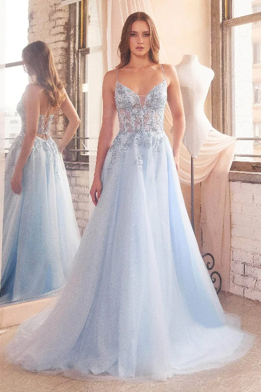 Best Online Women's Boutiques Ladivine D553 - Corset Embroidered Ballgown