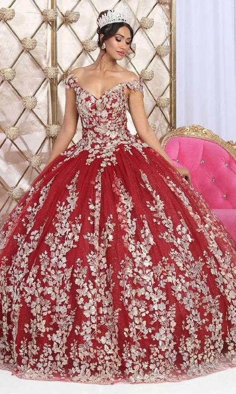 Women's Outdoor Attire May Queen LK228 - Off Shoulder Applique Ballgown