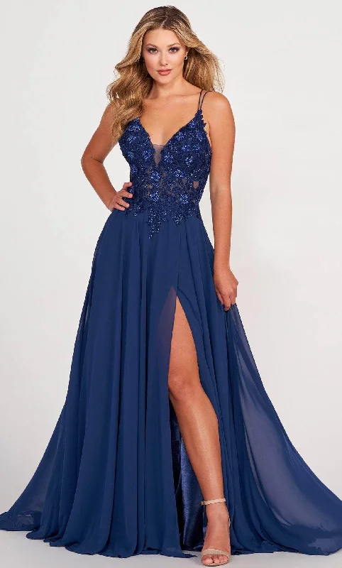 Women's Clothing For Everyday Wear Ellie Wilde EW34078 - Lace-Up Back Dress