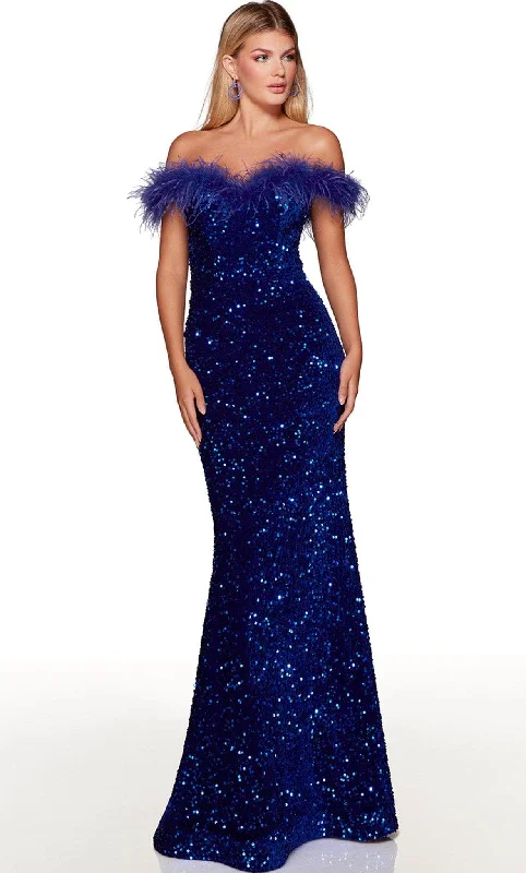 Women's Charming Outfit For Events Alyce Paris 61379 - Off-Shoulder Dress