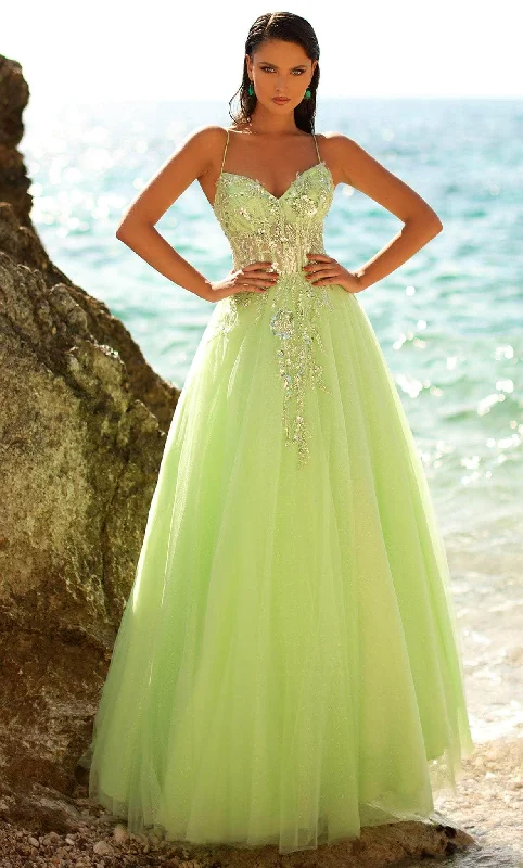 Women's Travel Garments Blush by Alexia Designs 5881 - Beaded Tulle Ballgown
