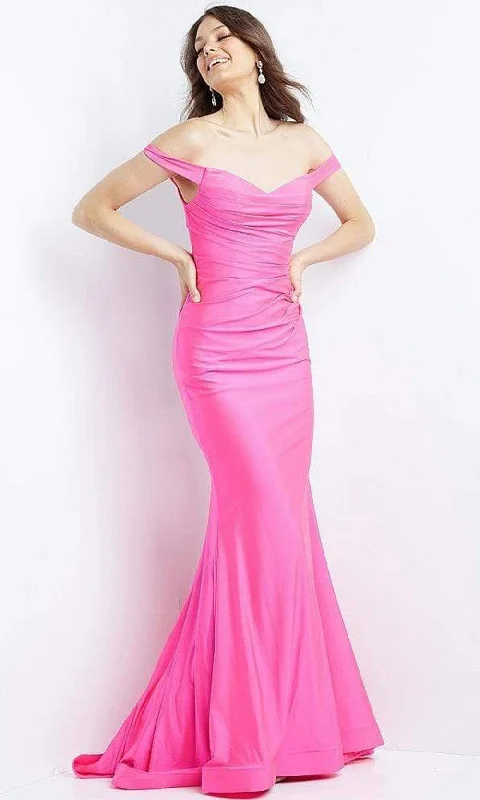 Best Online Women's Boutiques JVN by Jovani JVN07639 - Off-Shoulder Fitted Bodice Gown